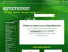 Tablet Screenshot of betatronic.pl